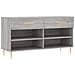 Panca Porta Scarpe Grigio Sonoma 102x35x55 Cm Legno Multistrato - Foto miniatura 2