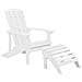 Sedia Da Giardino Con Poggiapiedi Bianco Adirondack - Foto miniatura 6