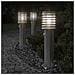 Lampada Da Terra Per Esterni Sensore Argento 60 Cm In Acciaio - Foto miniatura 1
