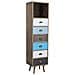 Mobiletto A Colonna In Legno Con 6 Cassetti Colorati E 1 Ripiano France - Foto miniatura 1