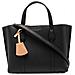 Perry Triple-compartment Tote Black Borse Tote Pelle Di Mucca Borse Donna Nero Eu One Size, 81928-001 - Foto miniatura 1