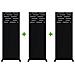Set Di 3 Pannelli Decorativi Arlberg Nero H.160cm Motivi Sul Piano - Foto miniatura 1