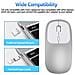 Mouse Ottico Wireless Silenzioso Bnh-wl-59: Bluetooth 5.0 + 2.4g, Ricaricabile, Dpi Regolabile Silver - Foto miniatura 2