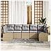 Set di Divani da Giardino  7 Pezzi con Cuscini Beige Polyrattan, Divano da Giardino  a Due Posti con Spazio di Archiviazione e Cuscini Beige Polyrattan - Foto miniatura 3