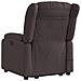 Poltrona Alzapersona Massaggi Reclinabile Marrone Scuro Tessuto - Foto miniatura 5