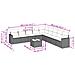 Set Divani da Giardino 10pz con Cuscini in Polyrattan Nero - Foto miniatura 3