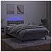 Letto a Molle Materasso e LED Grigio Chiaro 120x190 cm Velluto - Foto miniatura 4