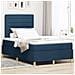 Letto Box Spring con Materasso e LED Blu 120x190 cm Tessuto - Foto miniatura 2