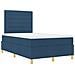 Letto Box Spring con Materasso e LED Blu 120x190 cm Tessuto - Foto miniatura 6