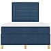 Letto Box Spring con Materasso e LED Blu 120x190 cm Tessuto - Foto miniatura 8