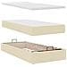 Struttura Letto Pouf con Materasso Crema 100x200 cm in Tessuto - Foto miniatura 8