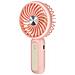 Ventilatore Portatile Silenzioso A 3 Velocità Con Batteria E Supporto Per Telefono, Rosa - Foto miniatura 1