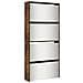 Scarpiera con Specchio a 4 Livelli Rovere Fumo 63x17x134 cm - Foto miniatura 1
