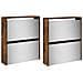 Scarpiera con Specchio a 4 Livelli Rovere Fumo 63x17x134 cm - Foto miniatura 6