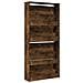 Scarpiera con Specchio a 4 Livelli Rovere Fumo 63x17x134 cm - Foto miniatura 8