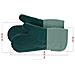 Set Di Guanti Da Forno Resistenti Al Calore - 2 Guanti Verde Scuro, 2 Pinze A Squalo E Sottopentola In Silicone Green - Foto miniatura 2