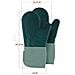Set Di Guanti Da Forno Resistenti Al Calore - 2 Guanti Verde Scuro, 2 Pinze A Squalo E Sottopentola In Silicone Green - Foto miniatura 3
