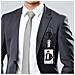 Porta Badge Retrattile Con Cordino - Ideale Per Lavoro Ed Eventi - Foto miniatura 3