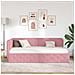 Cornice del letto ad angolo Rosa 90 x 200 cm Velluto - Foto miniatura 4