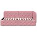 Cornice del letto ad angolo Rosa 90 x 200 cm Velluto - Foto miniatura 5