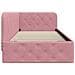 Cornice del letto ad angolo Rosa 90 x 200 cm Velluto - Foto miniatura 6