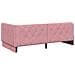 Cornice del letto ad angolo Rosa 90 x 200 cm Velluto - Foto miniatura 7