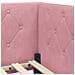 Cornice del letto ad angolo Rosa 90 x 200 cm Velluto - Foto miniatura 8