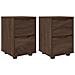 Comodini con cassetto 2 pcs Rovere Marrone 30,5 x 30 x 43 cm - Foto miniatura 1