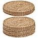 Set Di 12 Sottobicchieri Rotondi In Alghe Marine - Tovagliette Intrecciate Resistenti Al Calore 15 Cm - Foto miniatura 2