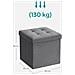 PUFA - LSF028G01 Pouf organizer in MDF grigio scuro - Foto miniatura 4