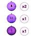 Set di Palle di Natale 4 pcs Lillà Plastica - Foto miniatura 3