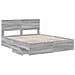 Struttura del letto con cassetto Grigio Sonoma 160 x 200 cm - Foto miniatura 5