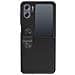 Cover con Tapa per Find N2 Flip 5G - Silicone, Nero, Con Soporte - Foto miniatura 2