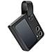 Cover con Tapa per Find N2 Flip 5G - Silicone, Nero, Con Soporte - Foto miniatura 3