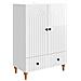 Credenza Bianco Lucido 66 x 34,5 x 95 cm Legno ingegnerizzato - Foto miniatura 1