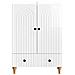 Credenza Bianco Lucido 66 x 34,5 x 95 cm Legno ingegnerizzato - Foto miniatura 3