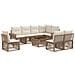 Set Divano da Giardino 9 pcs Beige e Bianco Crema polyrattan - Foto miniatura 1