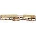Set di divani da esterno con cuscino 9 pcs Naturale e Beige - Foto miniatura 1