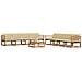 Set di divani da esterno con cuscino 9 pcs Naturale e Beige - Foto miniatura 3