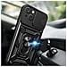 Custodia Hybrid Armor Camshield Con Supporto E Copertura Per Fotocamera Per Iphone 15 Plus - Nera - Foto miniatura 4