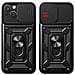 Custodia Hybrid Armor Camshield Con Supporto E Copertura Per Fotocamera Per Iphone 15 Plus - Nera - Foto miniatura 5