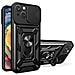 Custodia Hybrid Armor Camshield Con Supporto E Copertura Per Fotocamera Per Iphone 15 Plus - Nera - Foto miniatura 6