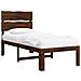 Letto Singolo con Testiera ROSTOCK Marrone Scuro 90 x 200 cm - Foto miniatura 1