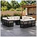 Set Divano da Giardino 13 pz Nero polyrattan - Foto miniatura 6