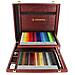CarbOthello - Matita colorata Premium - Cassetta in Legno richiudibile con doppio ripiano - 60 Colori assortiti + accessori - Foto miniatura 1