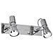 SPOT-CADILLAC-2 - Applique a due luci cromata dalla forma semplice 40 watt E14 - Foto miniatura 1