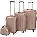 4 Pz. Set Di Trolley Rigidi Color Champagne - Foto miniatura 1