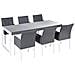 Set Di Tavolo E 6 Sedie Da Giardino In Alluminio Grigio Bacoli - Foto miniatura 1