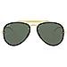 Junior Blaze Aviator Occhiali da Sole, Oro (Gold / Dark Green), 58 Unisex-Adulto - Foto miniatura 2