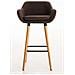Sgabello Bar Grant Tessuto Sfoderabile I Sedia Alta Cucina Telaio in Legno di Faggio I Sgabello Bancone con Schienale E Poggiapiedi Marrone - Foto miniatura 2